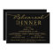 black gold Elegant Script Rehearsal Dinner 