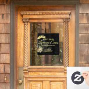 Black Gold Elegant  Window Cling