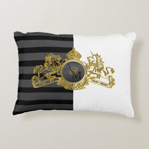 Black Gold Emblem White Tuxedo Ring Bearer Pillow