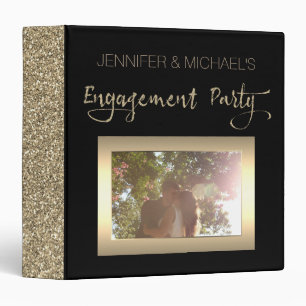Black Gold Engagement Party Binder
