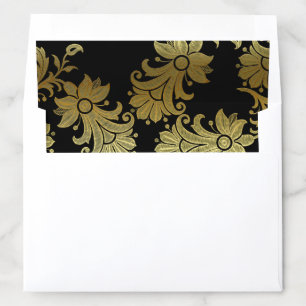 Black, Gold Envelope Liner