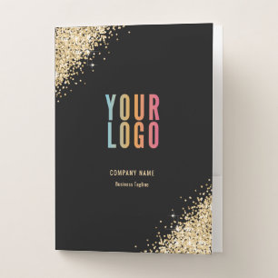 Black Gold Event Organizer Wedding Planner Pocket Folder