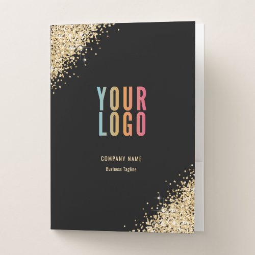 Black Gold Event Organizer Wedding Planner Pocket Folder