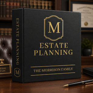 Black Gold Family Estate Planning 3 Ring Binder
