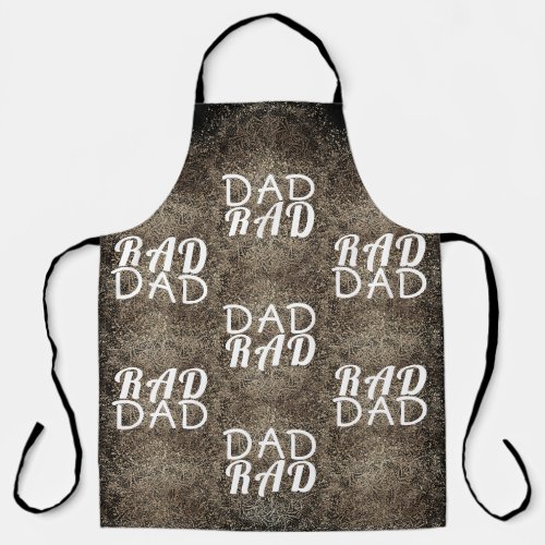 Black Gold Festive  RAD DAD  Fathers Day Apron