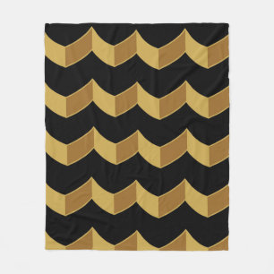 Black Gold Fleece Blanket