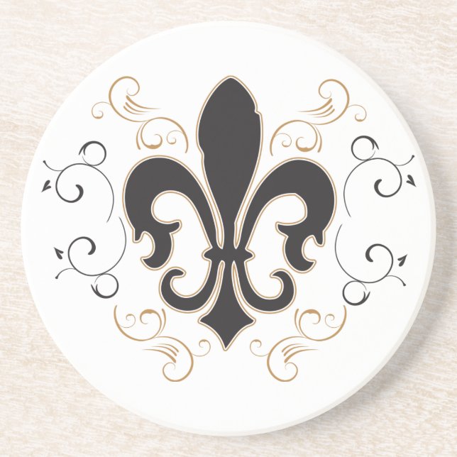 black_gold Fleur Coaster (Front)