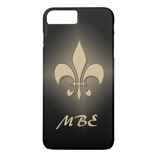 Black Gold Fleur de Lis Case-Mate iPhone Case (Back)