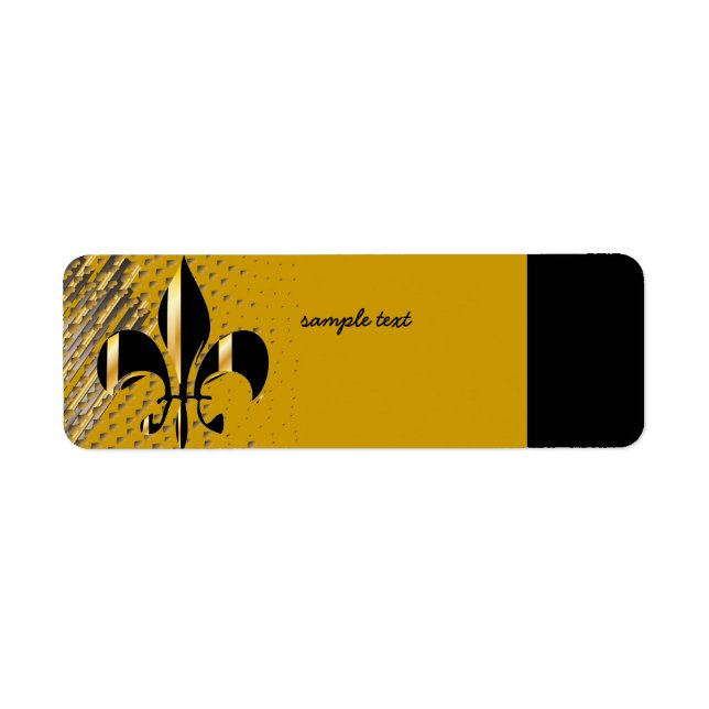 Black Gold Fleur de lis Label (Front)