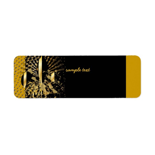 Black Gold Fleur de lis Label (Front)