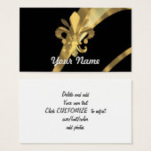 Black & gold fleur de lys (Front & Back)