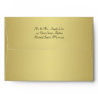 Black, Gold Floral A7 Envelope for 5x7 Size Cards