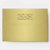 Black, Gold Floral A7 Envelope for 5x7 Size Cards (Back (Top Flap))