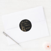 Black, Gold Floral with Butterflies Sticker (Envelope)