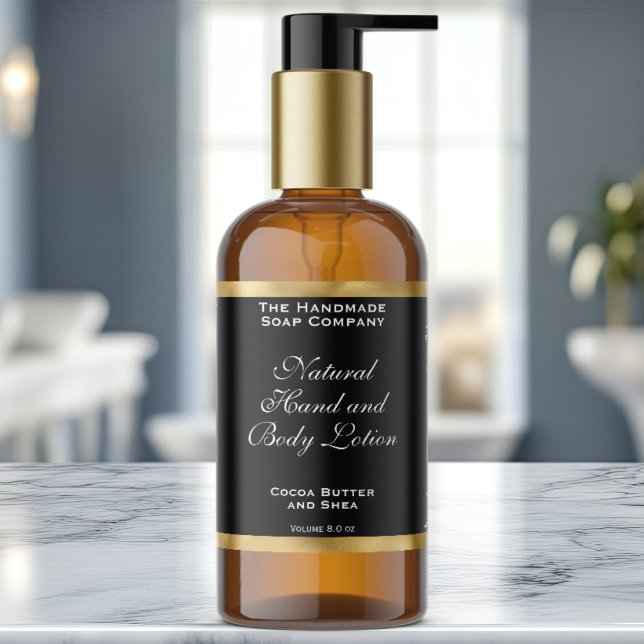 Black & Gold Foil Cosmetics Bottle Label (Creator Uploaded)