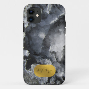 Black Gold Foil Sea Crystals Signature iPhone 11 Case