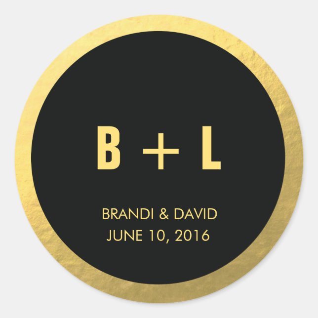 Black + Gold Foil Sticker | WEDDINGS (Front)