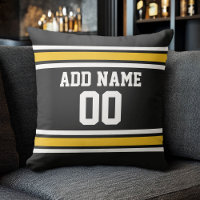 Black Gold Football Jersey Custom Name Number