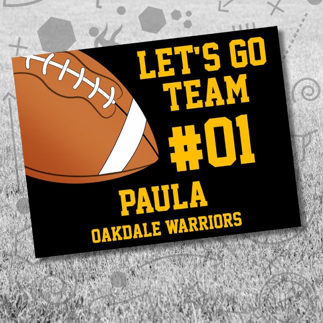 Black Gold Football Team Sign (Creator Uploaded)