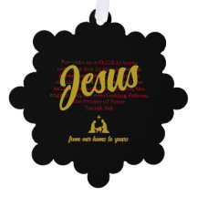 Black Gold FOR UNTO US JESUS Christmas