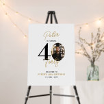 Black & Gold Forty 40th Birthday Party Welcome Foam Board<br><div class="desc">Welcome your guest with this 40th birthday welcome sign. This sign features a modern design with photo template and custom text. You can customize all the text. Matching invitations and party supplies are available at my shop BaraBomDesign.</div>