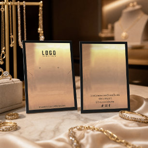 Black Gold Frame Modern necklace earrings Business Card