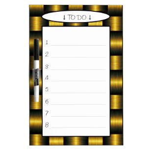 Black Gold Framed Dry Erase Board