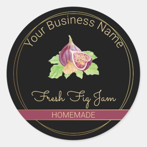 Black  Gold Fresh Fig Jam Product Label