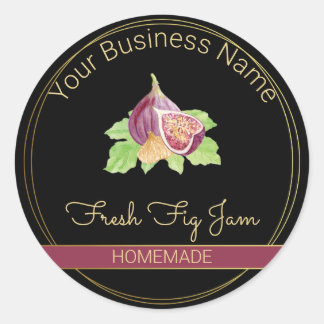 Black & Gold Fresh Fig Jam Product Label