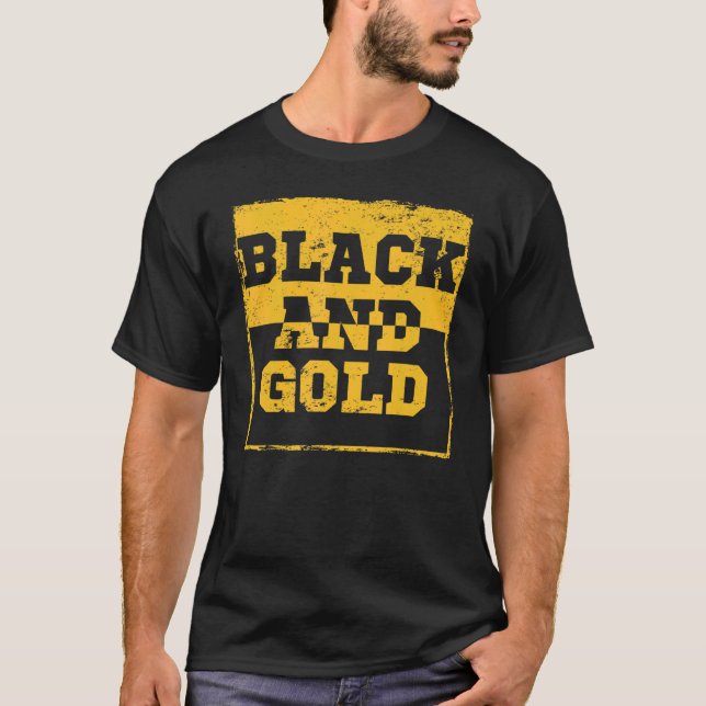 Black Gold Game Day Group Shirt for High School Fo (Front)