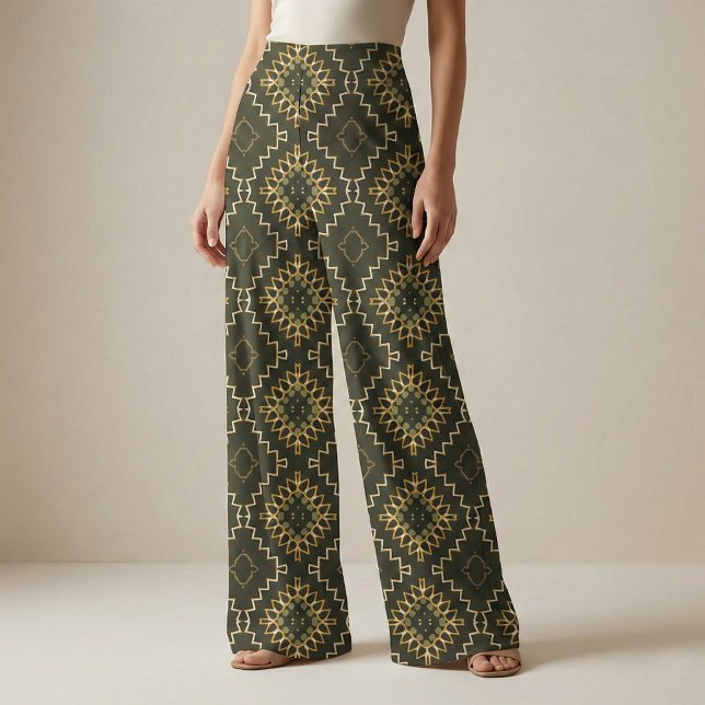 Black Gold Geometric Ethnic Moroccan Arabesque Fabric (Creator Uploaded)