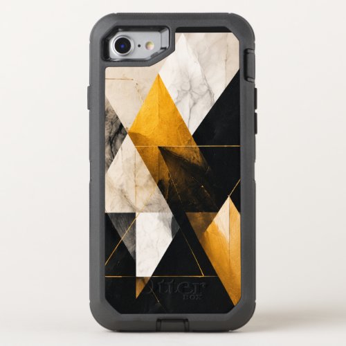 Black Gold Geometric iPhone Case