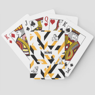Black & Gold Geometric Pattern Playing Cards
