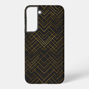 Black Gold Geometric Samsung Galaxy S22+ Case