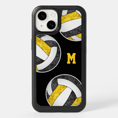 black gold white girls volleyball team colors OtterBox iPhone case