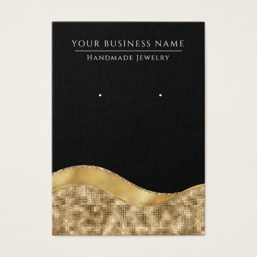 Black Gold Glam Earring Display Cards