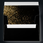 Black Gold Glitter Golden Luxury Modern Envelope<br><div class="desc">Black Gold Glitter Golden Luxury Modern</div>