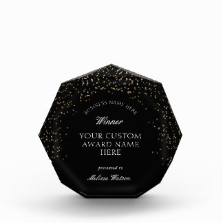 Black & Gold Glitter Professional Business Winner Acrylic Award