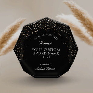 Black & Gold Glitter Professional Business Winner Acrylic Award