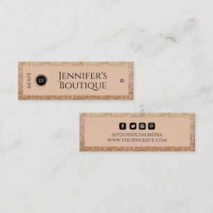Black Gold Glitter Small Business Branding Calling Card
