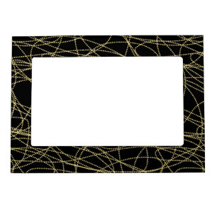 Black Gold Glitzy Abstract Magnetic Frame