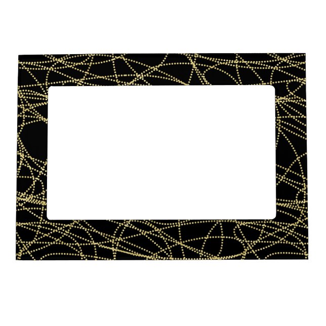 Black Gold Glitzy Abstract Magnetic Frame (Front)