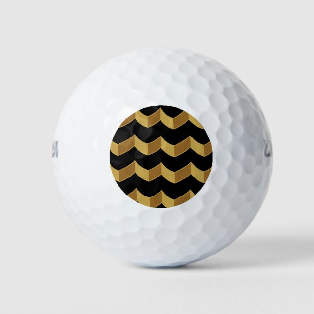 Black Gold Golf Balls (Front)