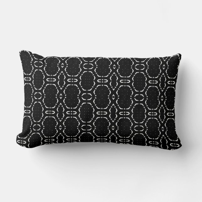 Black Gold Gothic Stylish Throw Pillow (Front)