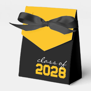 Black & Gold Graduation Favor Boxes