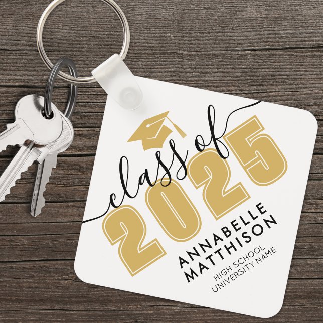 Black Gold Graduation Keychain (Black Gold Graduation keychain )