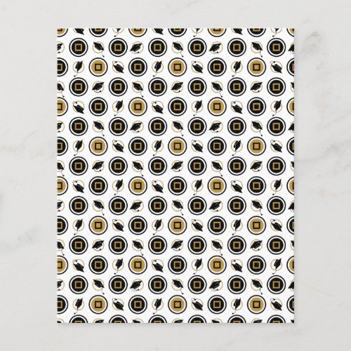 Black  Gold Graduation Pattern Scrapbook Paper