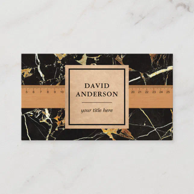 Black Gold Granite Splashback Kitchen Countertop Business Card Zazzle