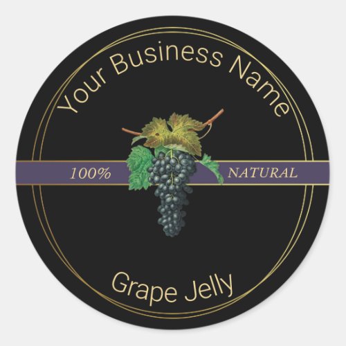 Black  Gold Grape Jelly Product Label