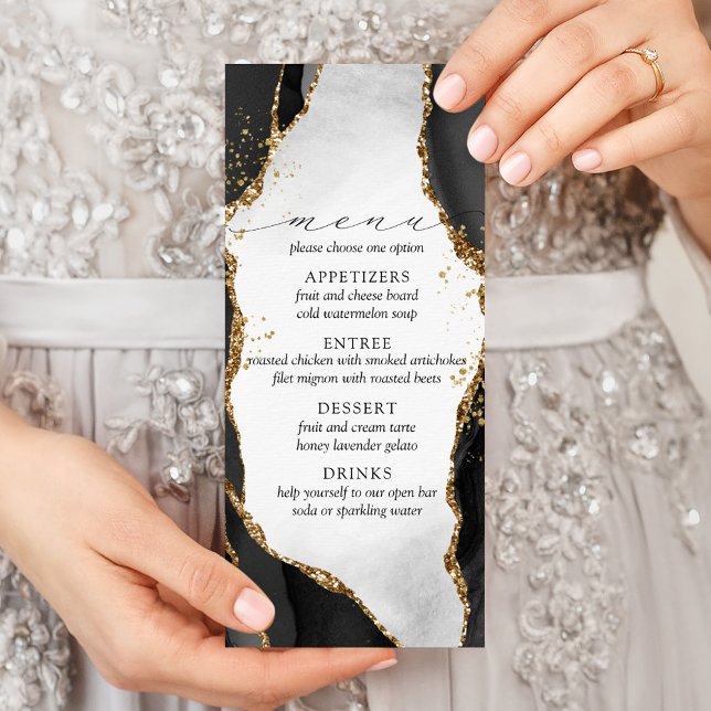 Black, Gold & Grey Mist Agate Menu (Creator Uploaded)